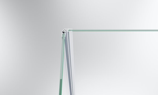 Душевой уголок BelBagno KRAFT-AH-12-100/80-C-Cr-L, стекло Прозрачное