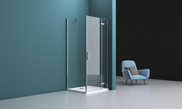 Душевой уголок BelBagno KRAFT-AH-12-100/80-C-Cr-R, стекло Прозрачное