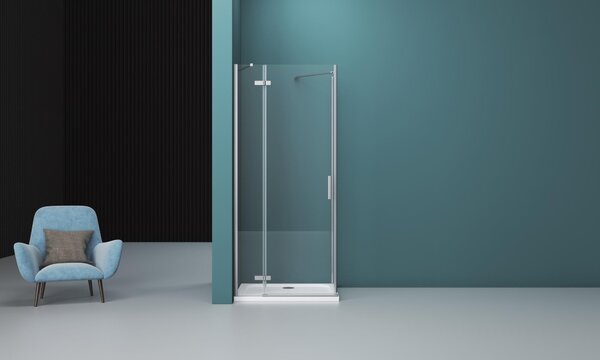 Душевой уголок BelBagno KRAFT-AH-12-90/100-C-Cr-L, стекло Прозрачное