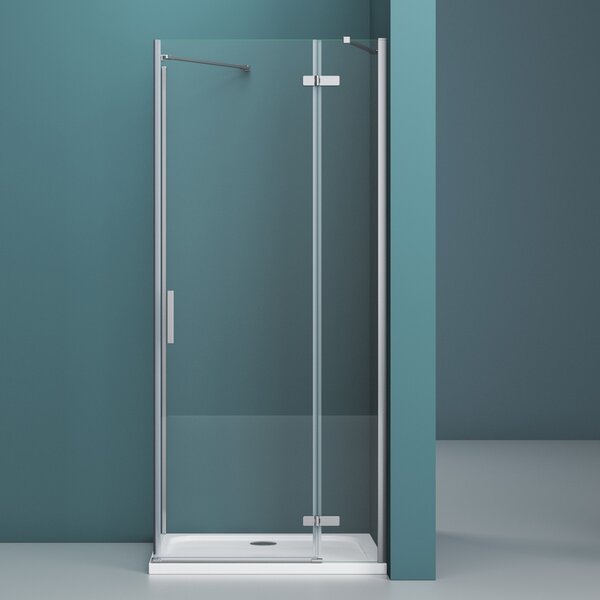Душевой уголок BelBagno KRAFT-AH-12-90/100-C-Cr-R, стекло Прозрачное