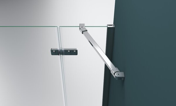 Душевой уголок BelBagno KRAFT-AH-22-90/80-C-Cr-L, стекло Прозрачное