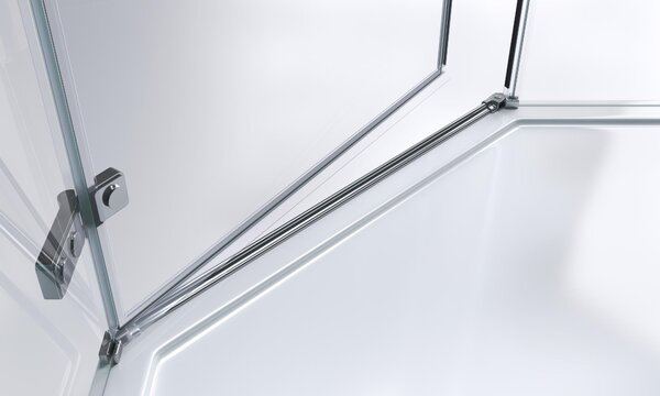 Душевой уголок BelBagno KRAFT-P-1-100-C-Cr-L, стекло Прозрачное