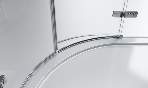 Душевой уголок BelBagno KRAFT-R-2-90-C-Cr, стекло Прозрачное