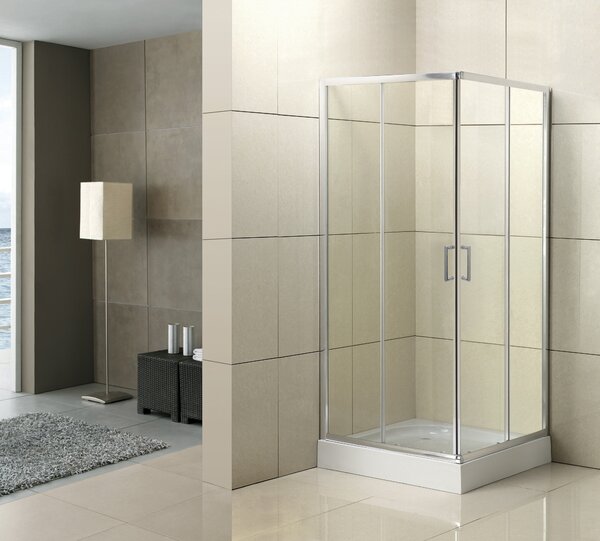 Душевой уголок BelBagno UNO-195-A-2-95-C-Cr, стекло Прозрачное