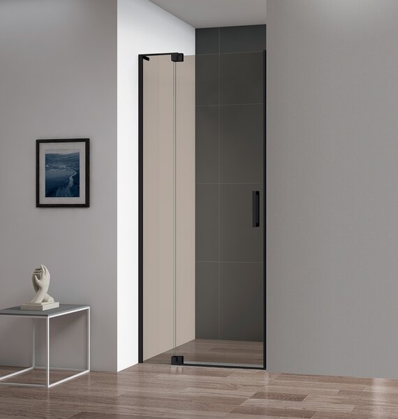 Душевая дверь CEZARES SLIDER-B-1-80/90-BR-NERO стекло тонированное, регулировка 80-90 см