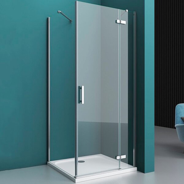Душевой уголок BelBagno KRAFT-A-12-80-C-Cr-R, стекло Прозрачное