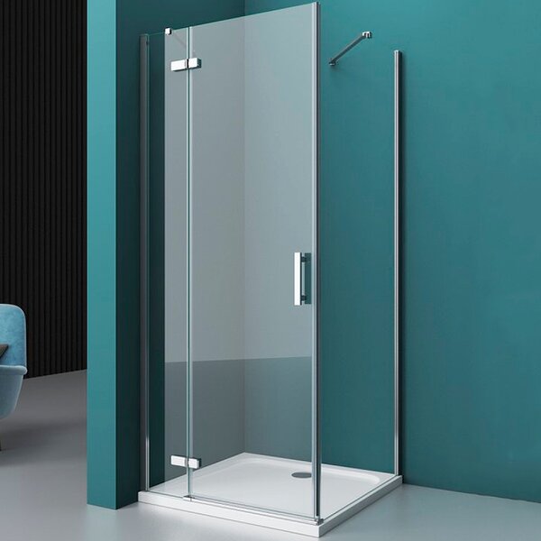 Душевой уголок BelBagno KRAFT-A-12-100-C-Cr-L, стекло Прозрачное
