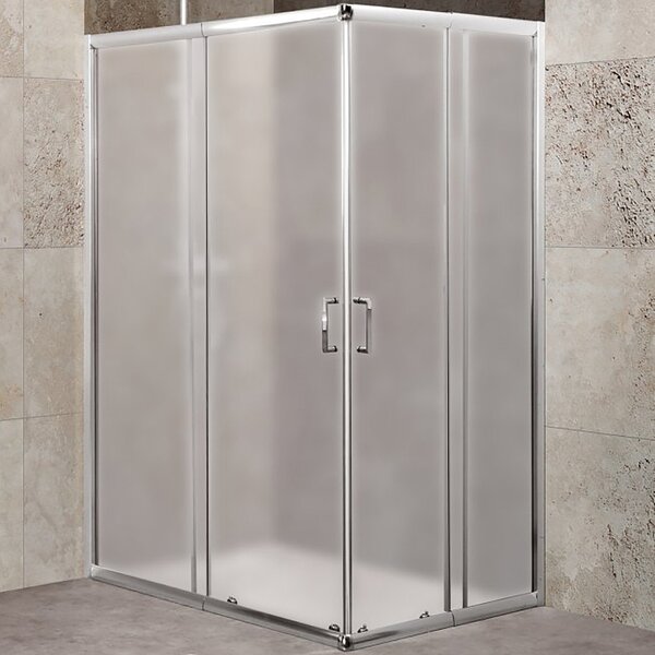 Душевой уголок BelBagno UNIQUE-AH-2-100/115-75/90-P-Cr, 100х80 стекло Матовое
