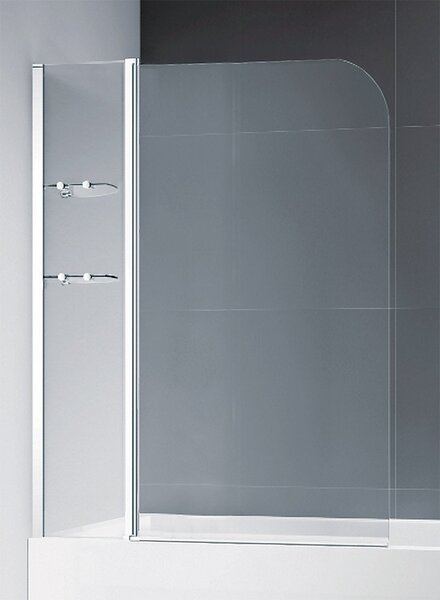 Стеклянная шторка на ванну Cezares ECO-O-V-12-120/140-P-Cr-L стекло, матовое