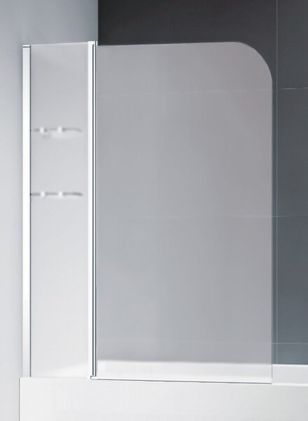 Стеклянная шторка на ванну Cezares ECO-O-V-12-120/140-P-Cr-L стекло, матовое