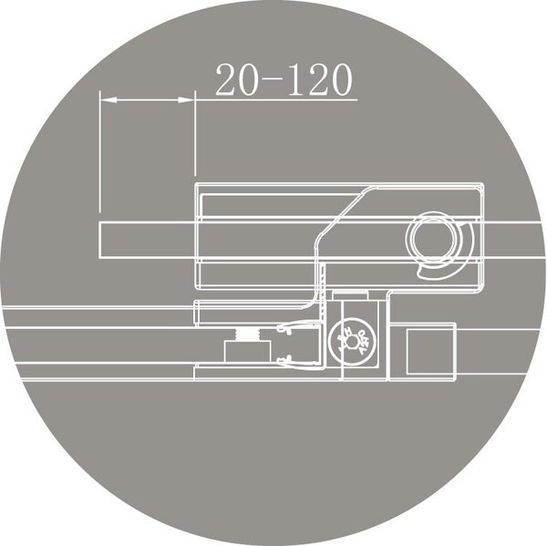 Душевой уголок CEZARES SLIDER-AH-2-70/80-90/100-BR-NERO профиль черный, стекло тонированное 70-80x90-100 см