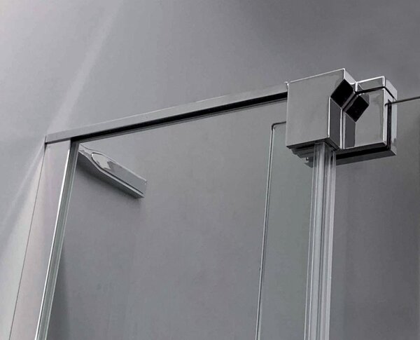 Душевой уголок CEZARES SLIDER-AH-2-70/80-90/100-BR-NERO профиль черный, стекло тонированное 70-80x90-100 см