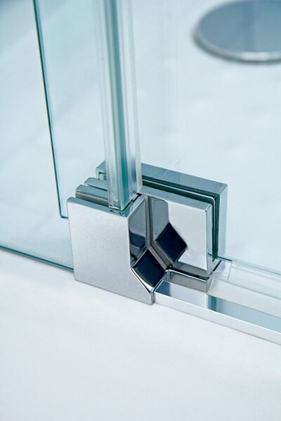 Душевой уголок CEZARES SLIDER-AH-2-70/80-90/100-BR-NERO профиль черный, стекло тонированное 70-80x90-100 см