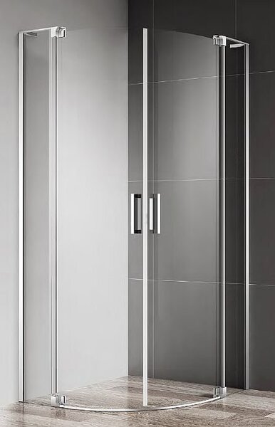 Душевой уголок CEZARES SLIDER-R-2-90/100-C-Cr профиль хром, стекло прозрачное 90-100x90-100 см