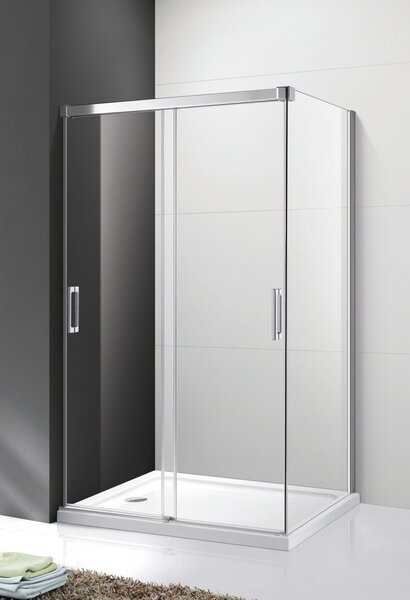 Душевой уголок Cezares TANDEM-SOFT-AH-2-120/100-P-Cr-L, стекло матовое