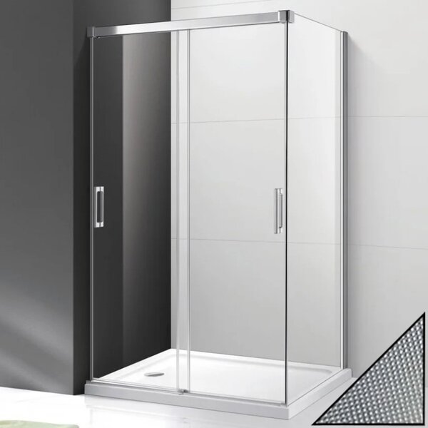 Душевой уголок Cezares TANDEM-SOFT-AH-2-120/90-P-Cr-L, стекло матовое