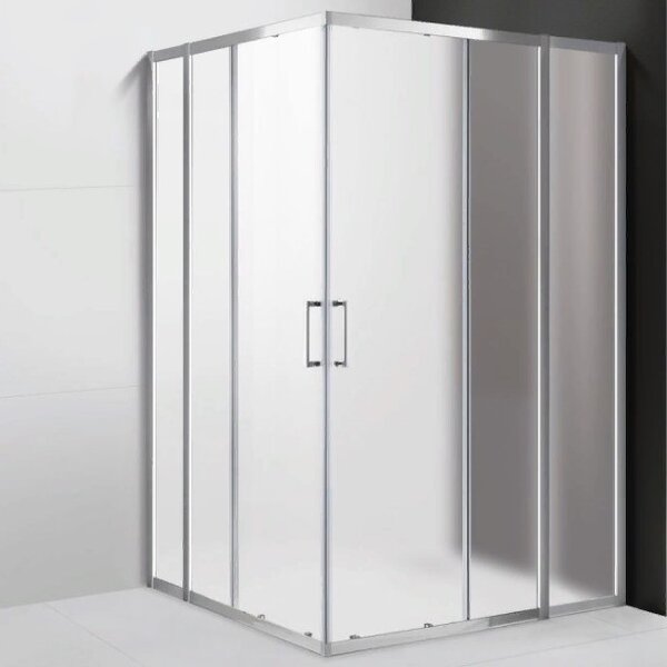Душевой уголок CEZARES MOLVENO-A-22-90+30-P-Cr профиль хром, стекло матовое 120x120 см