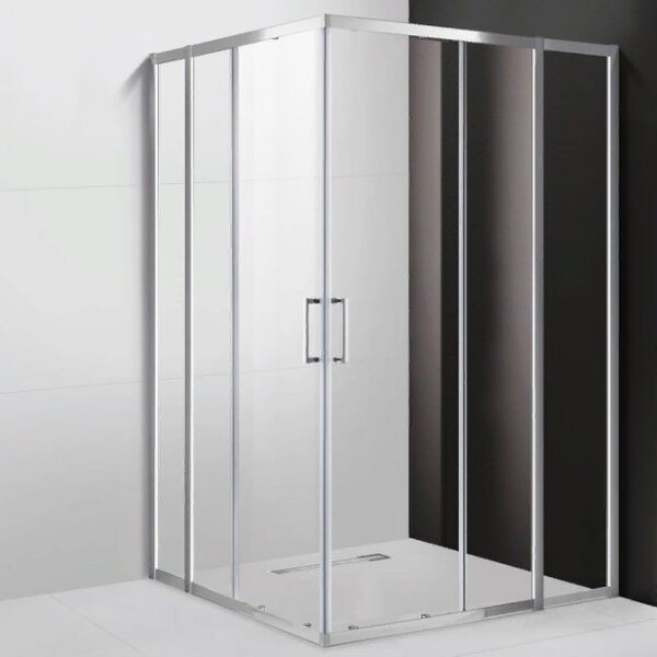 Душевой уголок CEZARES MOLVENO-A-22-90+30-C-Cr-IV профиль хром, стекло прозрачное 120x120 см