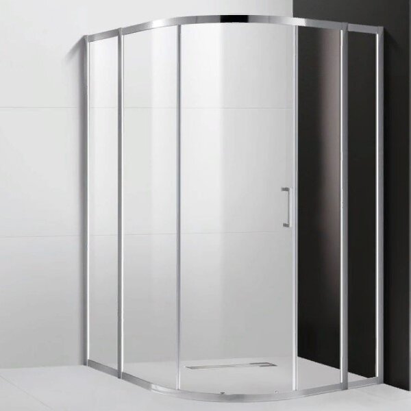 Душевой уголок CEZARES MOLVENO-R-11-90+20-C-Cr-IV профиль хром, стекло прозрачное 110x110 см
