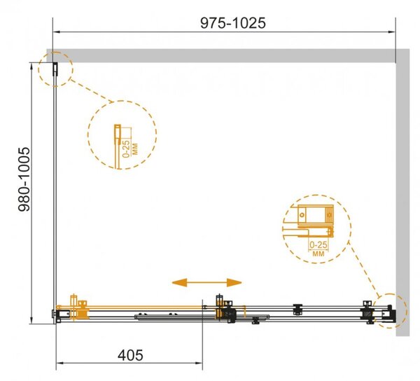 Душевой уголок CEZARES STYLUS-SOFT-A-1-100/100-C-Cr профиль хром, стекло прозрачное 100x100 см