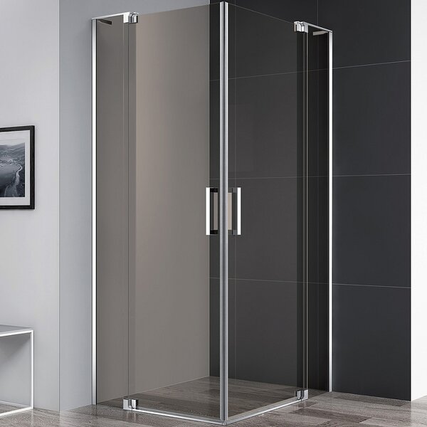 Душевой уголок CEZARES SLIDER-A-2-70/80-BR-Cr профиль хром, стекло тонированное 70-80x70-80 см