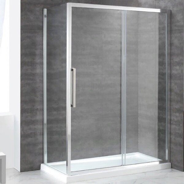 Душевой уголок CEZARES LUX-SOFT-W-AH-1-130/100-C-Cr-IV профиль хром, стекло прозрачное 130x100 см