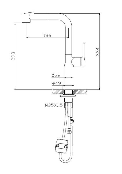 Смеситель для кухни BELBAGNO BB-LAM60-IN Сатин