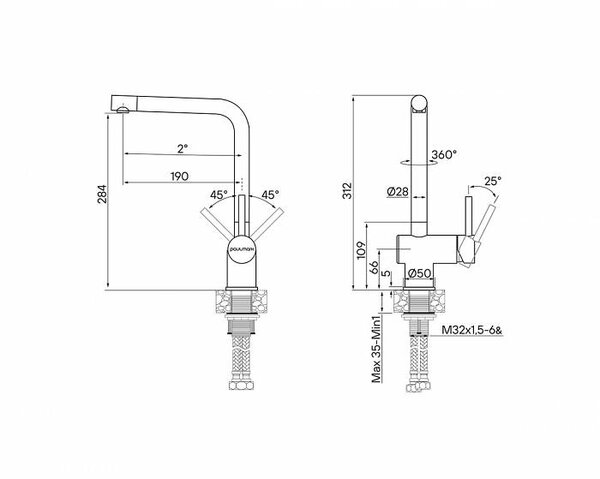 Смеситель для кухни Paulmark Spring Sp212067-SS цвет нержавеющая сталь