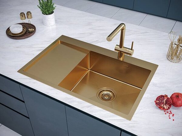 Смеситель для кухни Paulmark Dosse Do214418-BG цвет брашированное золото