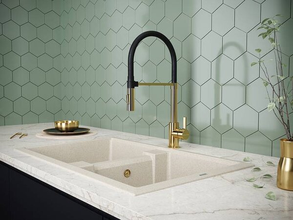 Смеситель для кухни Paulmark Halt Ha214021-G цвет золото
