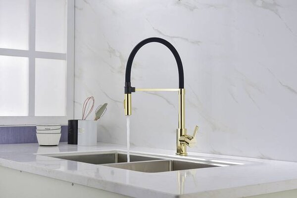 Смеситель для кухни Paulmark Halt Ha214021-G цвет золото