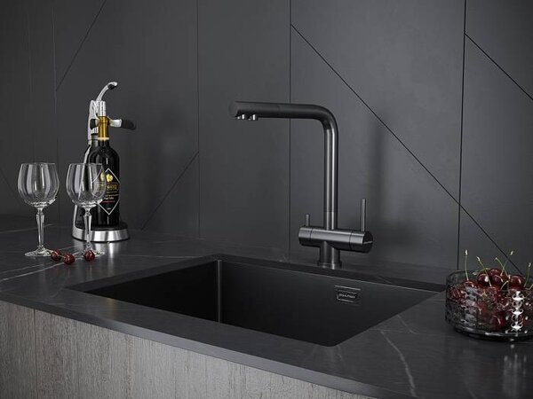 Смеситель для кухни Paulmark Skalen Sk213020-GM цвет вороненая сталь