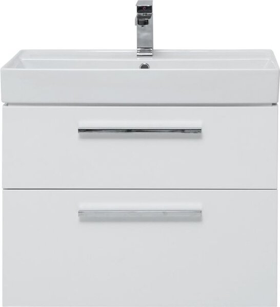 Тумба с раковиной Aquanet Nova 75 белый (2 ящика)