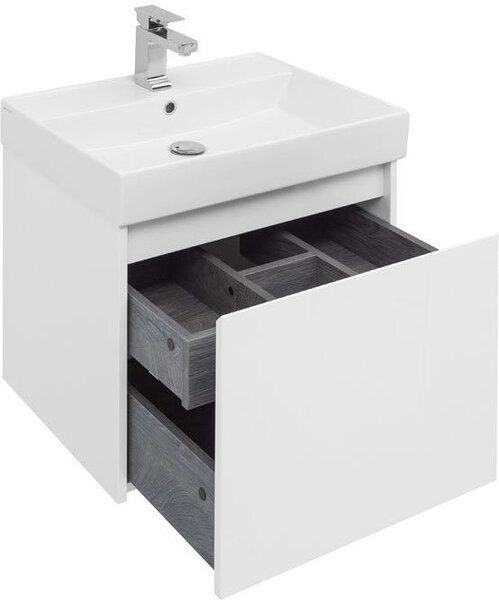 Тумба с раковиной Aquanet Nova Lite 60 белый (1 ящик)