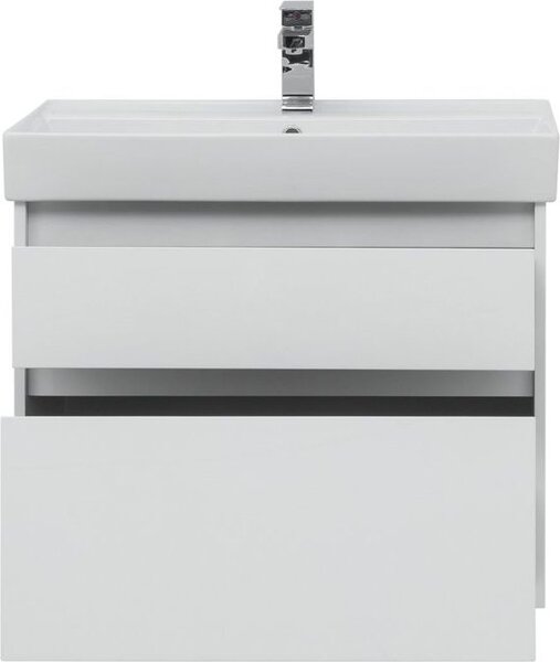 Тумба с раковиной Aquanet Nova Lite 75 белый (2 ящика)