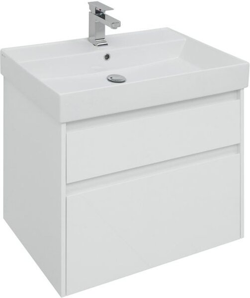 Тумба с раковиной Aquanet Nova Lite 75 белый (2 ящика)