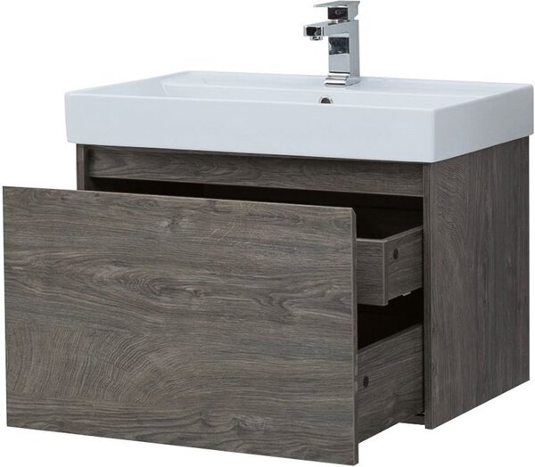 Тумба с раковиной Aquanet Nova Lite 75 дуб рошелье (1 ящик)