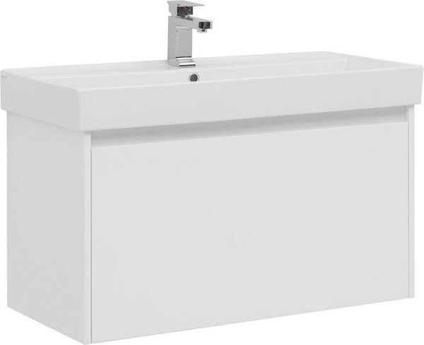 Тумба с раковиной Aquanet Nova Lite 90 белый (1 ящик)