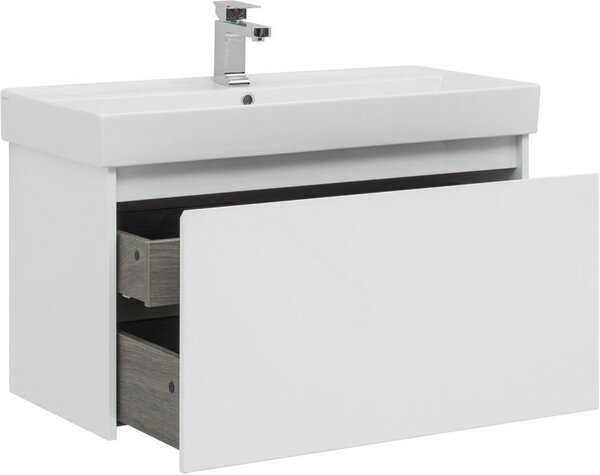 Тумба с раковиной Aquanet Nova Lite 90 белый (1 ящик)