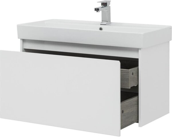 Тумба с раковиной Aquanet Nova Lite 90 белый (1 ящик)