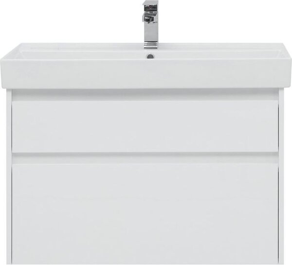 Тумба с раковиной Aquanet Nova Lite 90 белый (2 ящика)
