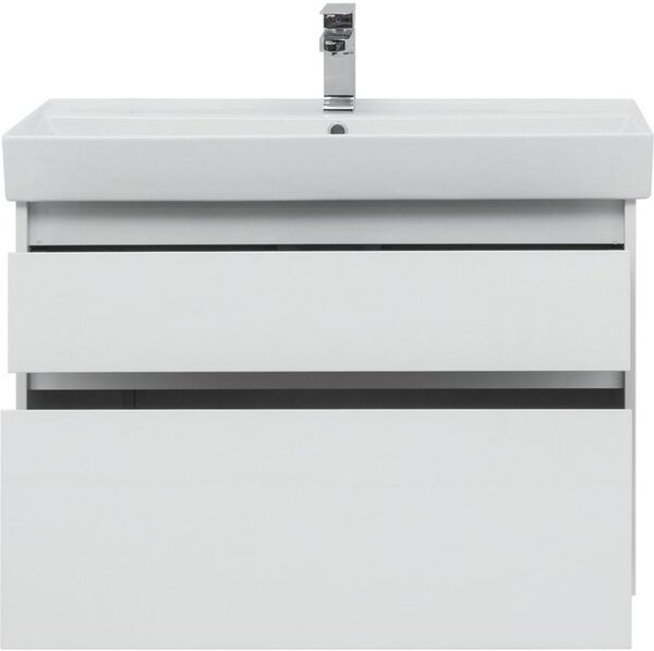 Тумба с раковиной Aquanet Nova Lite 90 белый (2 ящика)