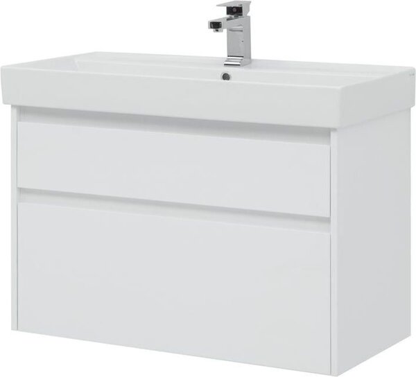 Тумба с раковиной Aquanet Nova Lite 90 белый (2 ящика)