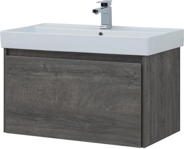 Тумба с раковиной Aquanet Nova Lite 90 дуб рошелье (1 ящик)