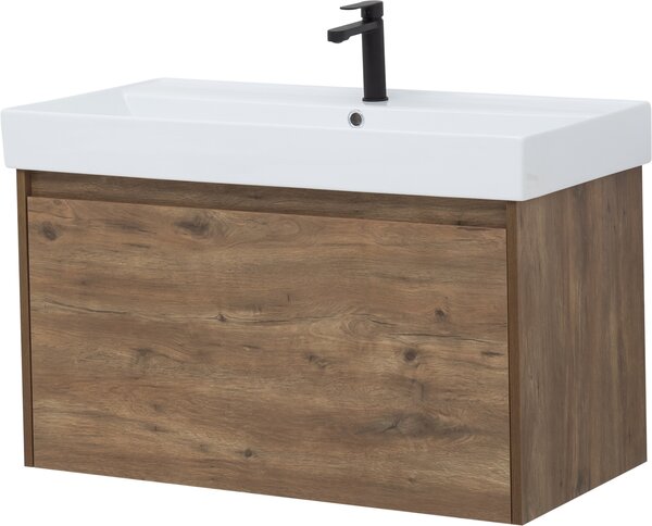 Тумба с раковиной Aquanet Nova Lite 90 дуб рустикальный (1 ящик)