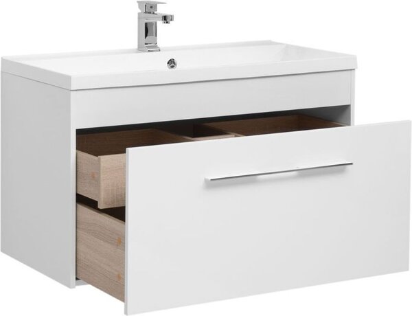 Тумба с раковиной Aquanet Августа 100 белый (раковина Нота 100 NEW)