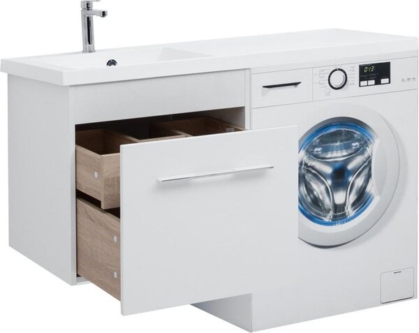 Тумба с раковиной Aquanet Августа 120 L белый
