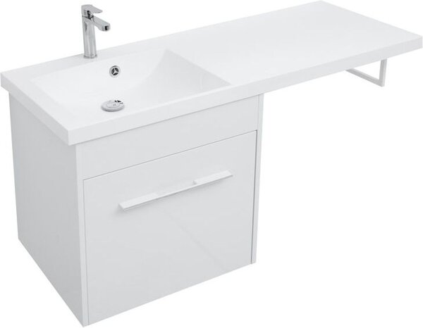 Тумба с раковиной Aquanet Августа 120 L белый