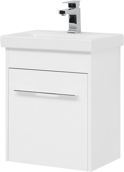 Тумба с раковиной Aquanet Августа 50 (Moduo Slim) белый