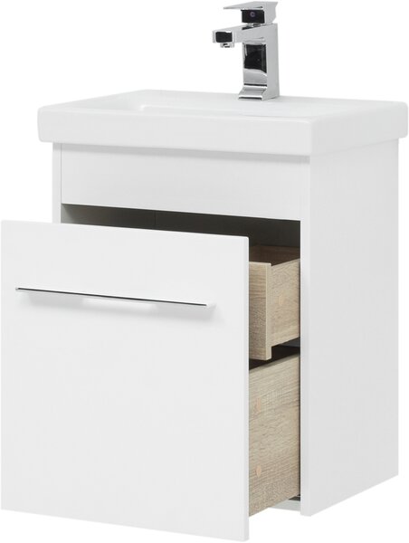 Тумба с раковиной Aquanet Августа 50 (Moduo Slim) белый